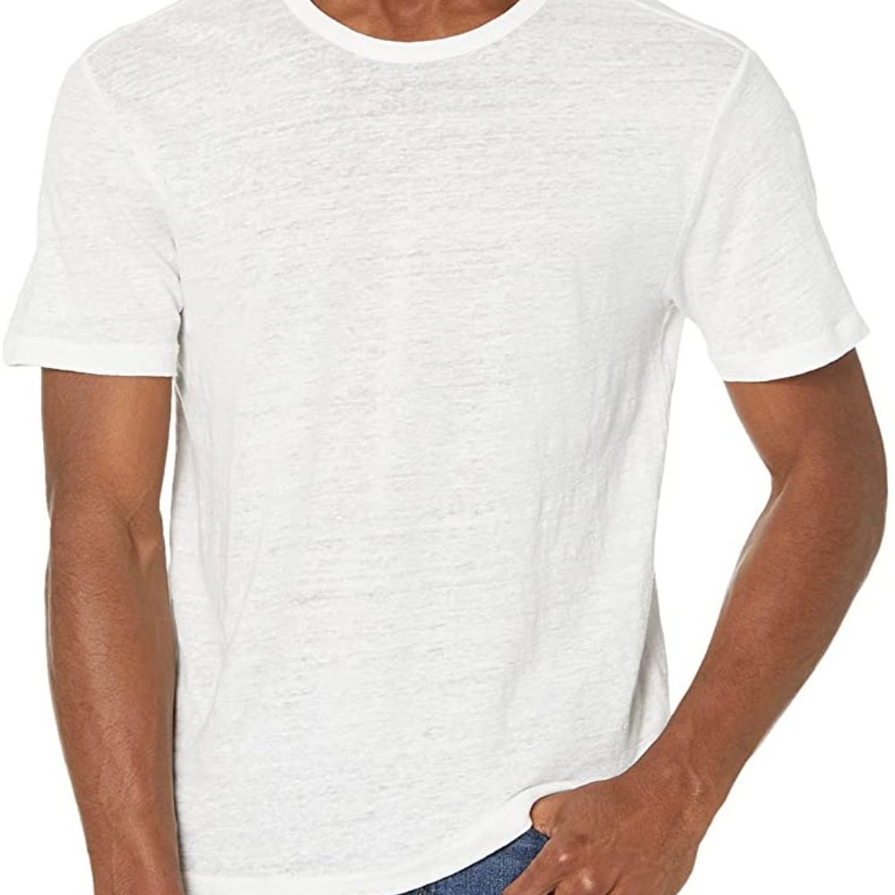 Vince 100% Linen T Shirt White S NWT